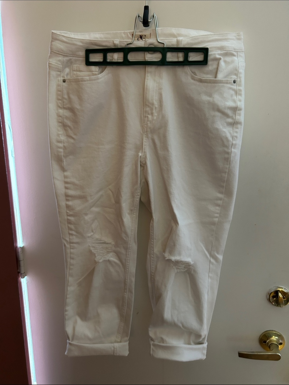 Bundle Size 16 D/C White Distressed Cropped Jeans